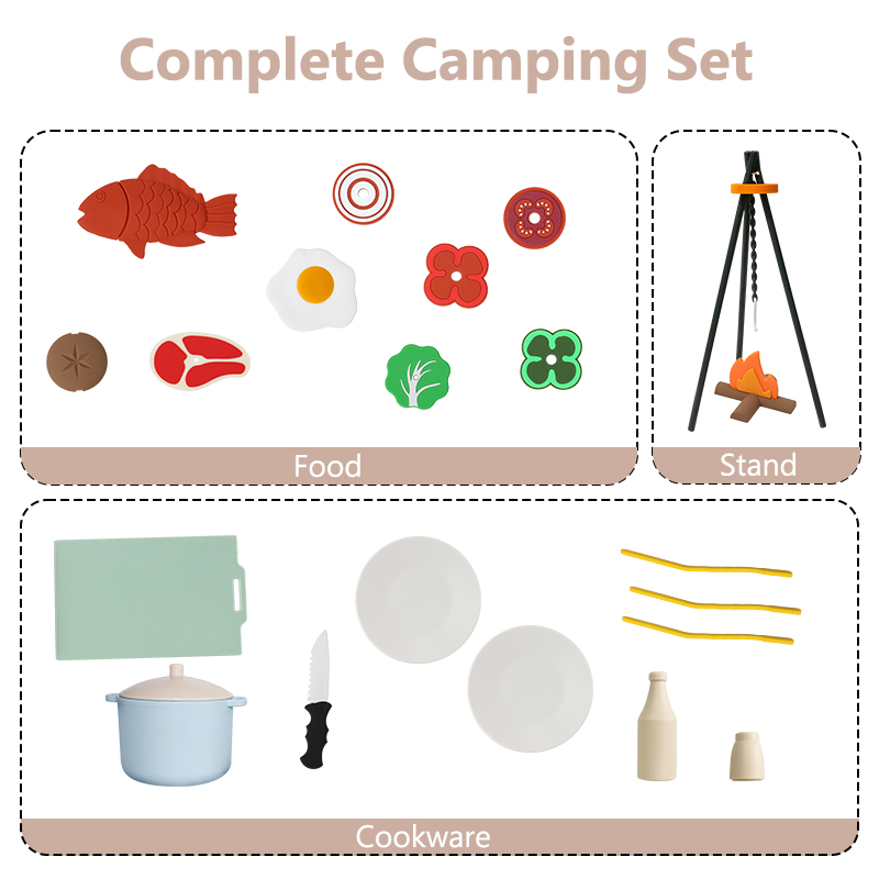 BBQ Barbecue Kitchen Toy Set with Pretend Smoke Kitchen Accessories Play Food Toy for Pretend Play Cooking for Kids