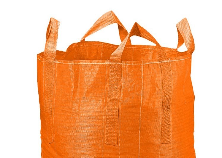 Orange Flat Bottom Super Sack Bag Filling Spout Top / Full Open Top Available