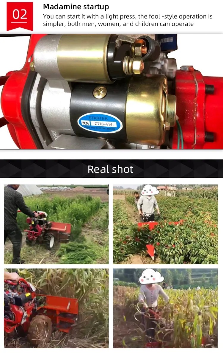 Hand Operated Farm Combine Harvester Fully Automatic Reaper Binder Machine