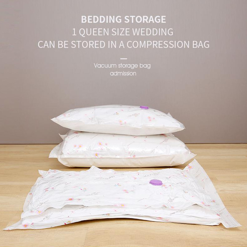 70 To 100 Microns Vacuum Seal Bags For Clothes With Pump For Mattress Foldable