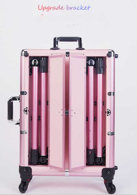 Aluminum Makeup Case With Mirror And Lights , Handle Fixed In The Top For Easy Carrying