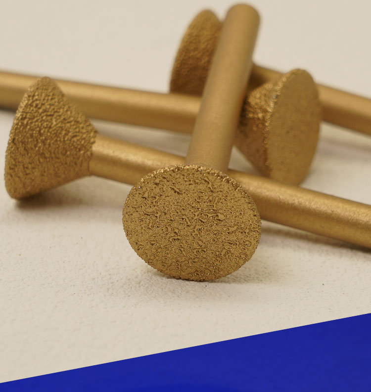 10MM Vacuum Brazed Diamond Stone Carving Bit with Engraving Function and TiCN Coating