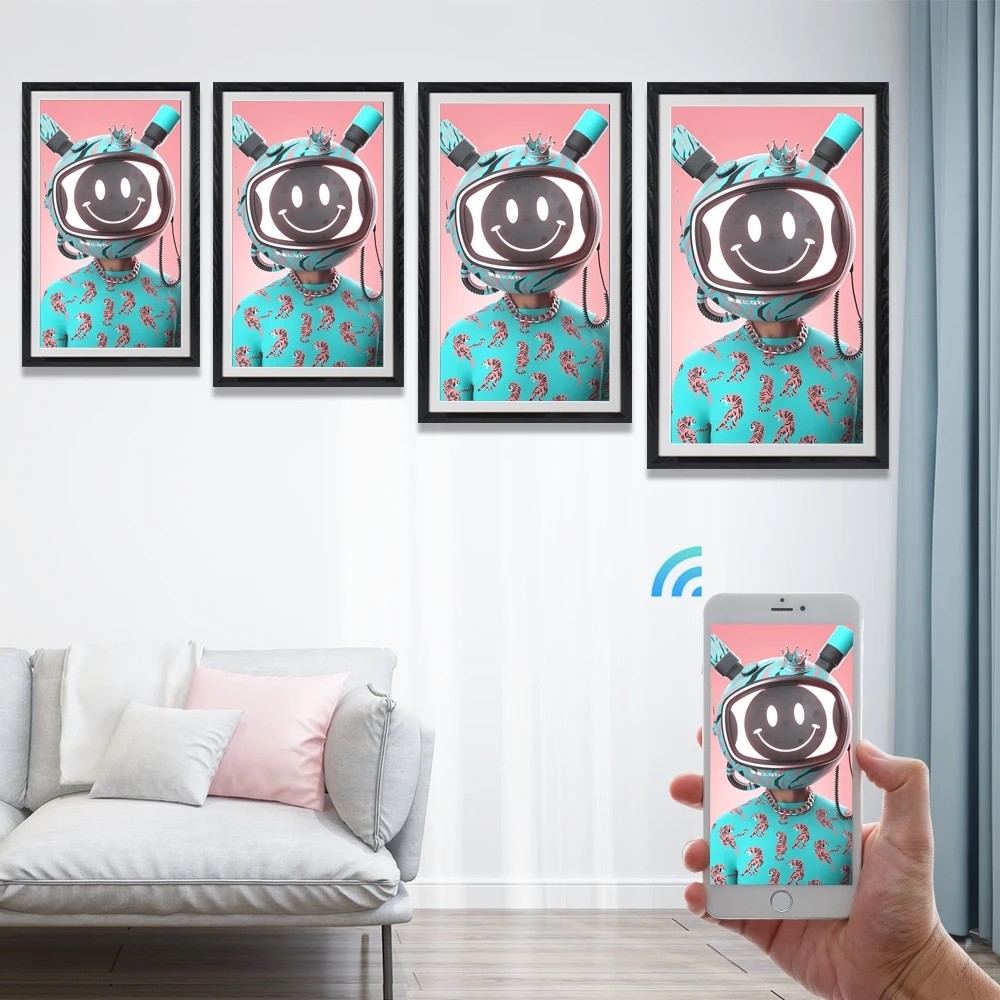 Electronic Artistic Digital Photo Frames For Photos Music Images Wall Mount