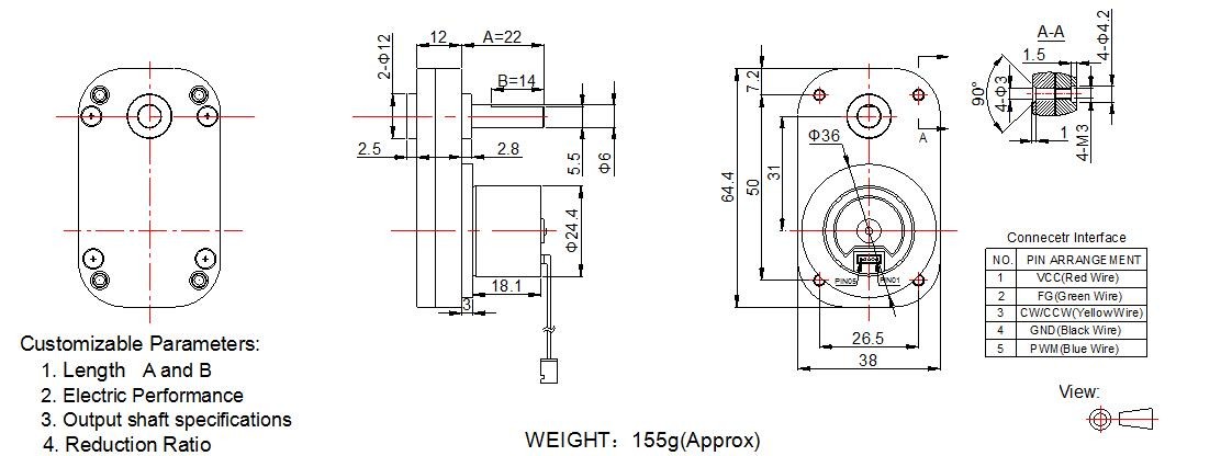 12v 24v Brushless Gear Motor , Brushless DC Electric Motor For Valve Product