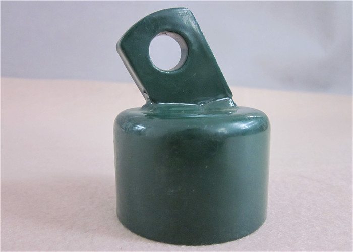 Black Powder Coated Top Rail End For Chain Link Fence with 1 5/8'' Thread Size