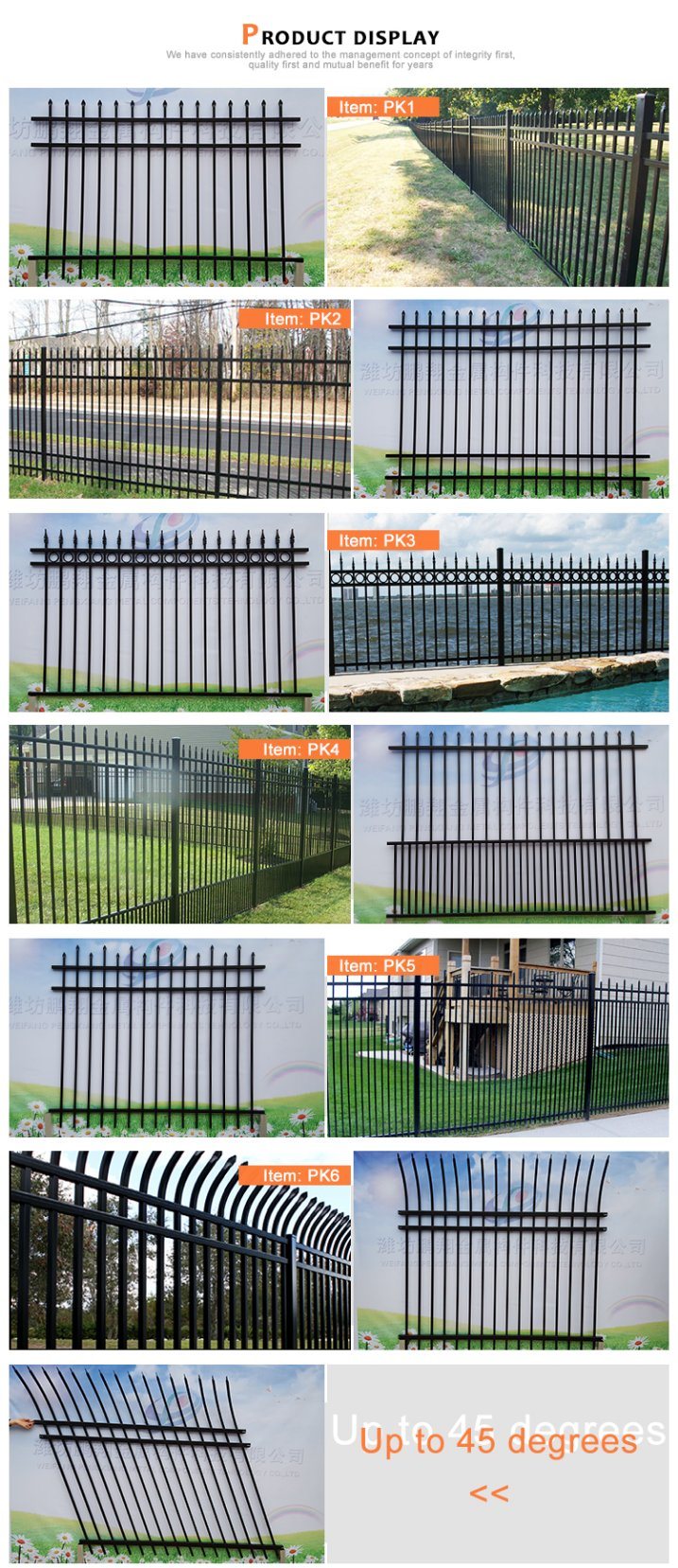 Tubular Garrison Fence/ Australia Security Commerical Garrison Fence Panel