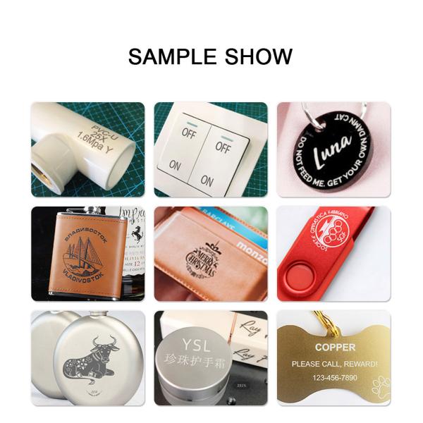 Rotatable Automatic Laser Marking Engraving Machine Red And Blue Dual Light