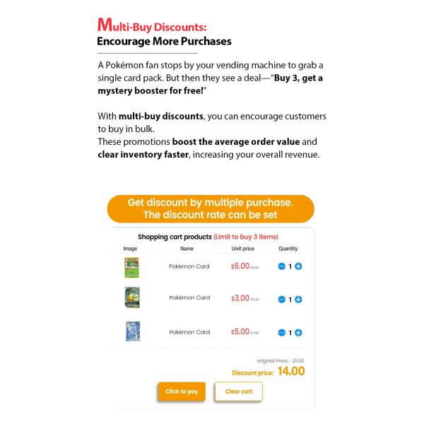 Micron Compact TCG Card Vending Machine for Pokémon & Trading Cards with 21.5 Inch Touch Screen