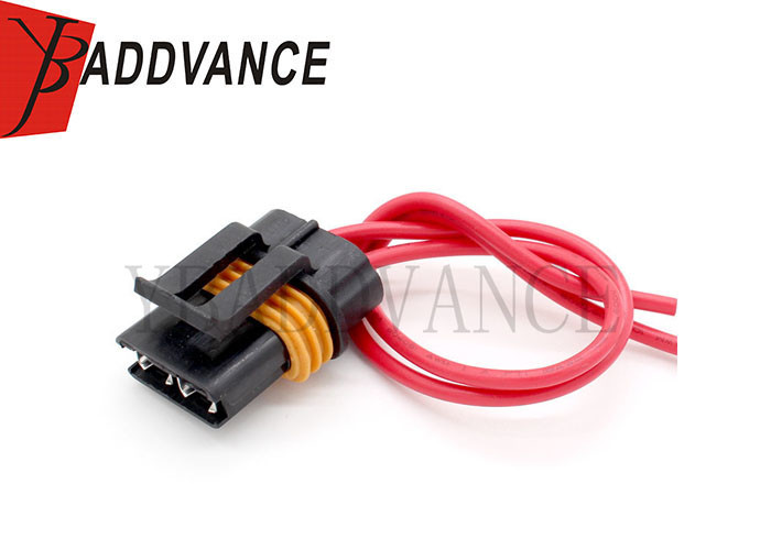 12033769 2 Pin Cable Mount Socket Connector Pigtail Metri-Pack 630 Series For G-M
