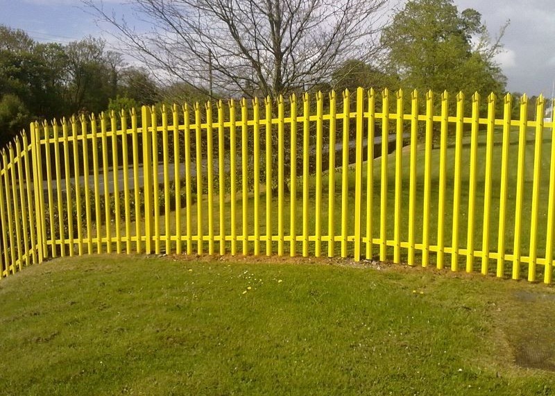 D Section 1.2m Steel Palisade Fencing With Hot Dipped Galvanized