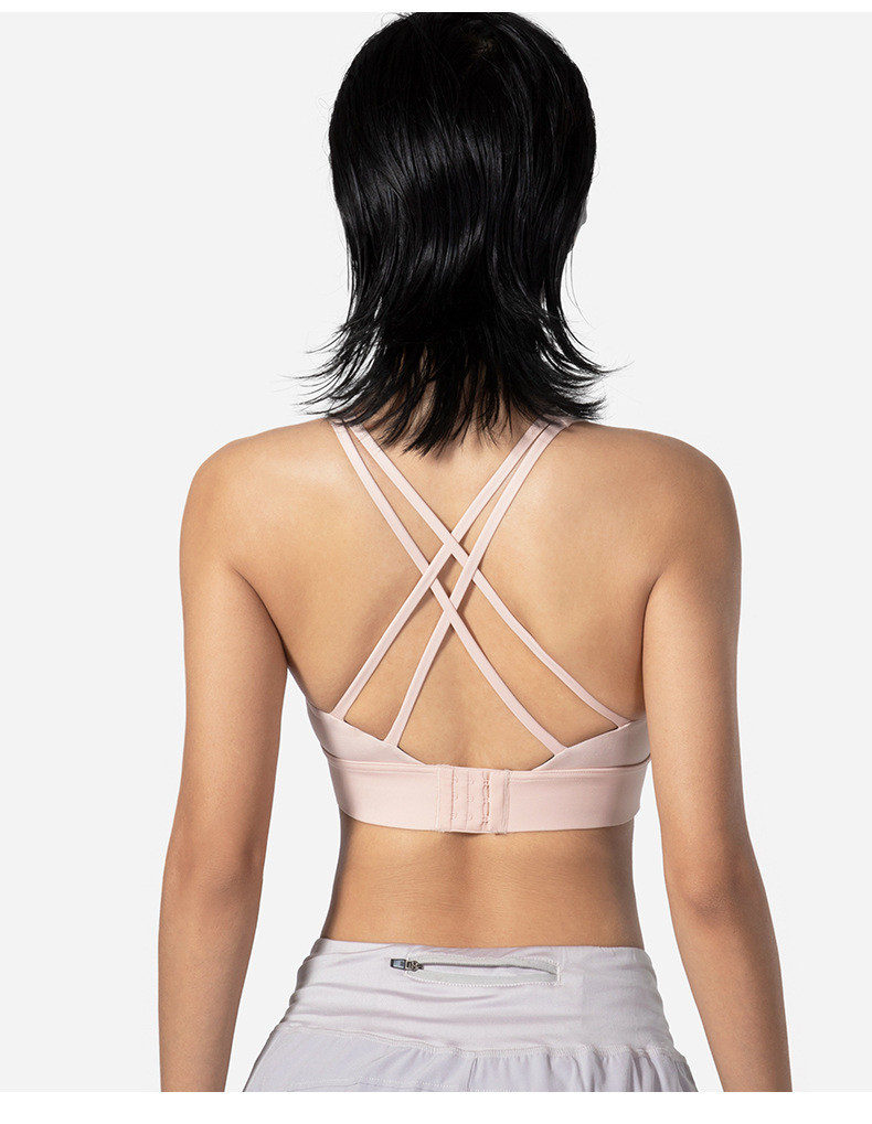 86 Nylon 14 Spandex Custom Gym Sexy Yoga Bra Tank Top Padded Workout Crop Top