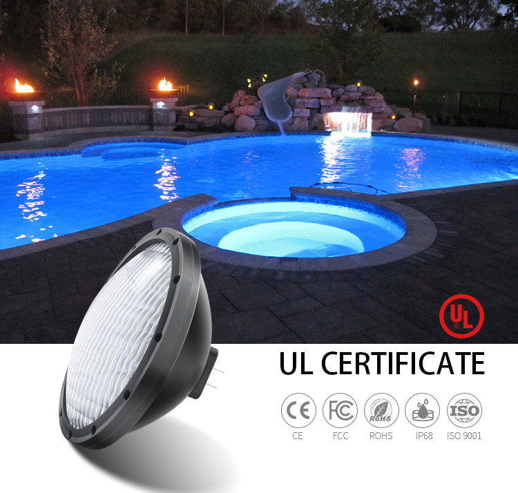 17W AC 100-240V RGB switch ON / OFF control GX16D base aluminum PAR56 LED pool light