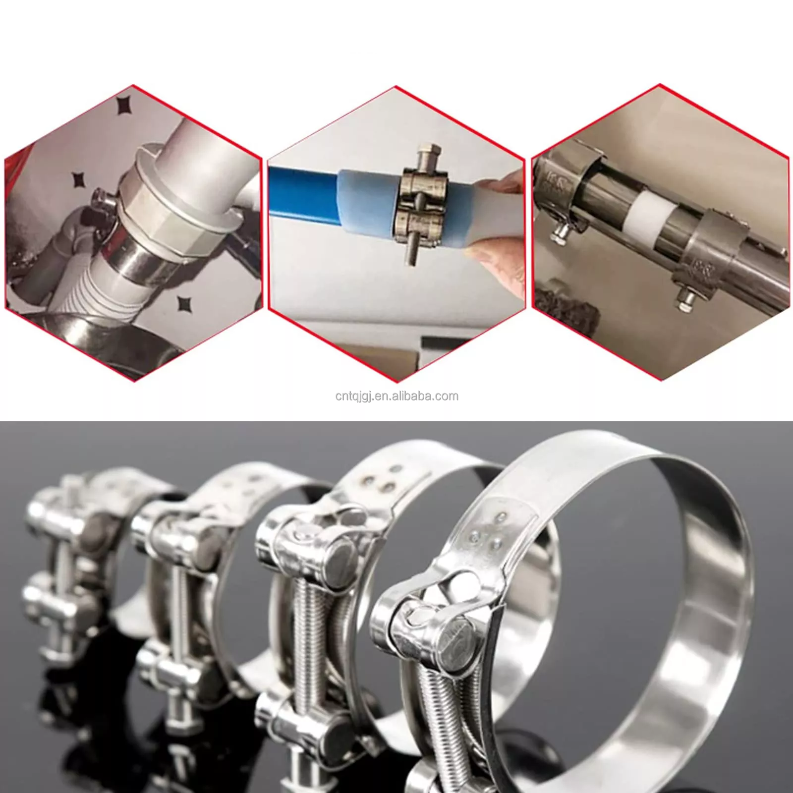 Heavy Duty Clamp Bolts Clamp Type with ZINC Finish GB Standard Strong Stainless Steel Hose Clamp Super Power