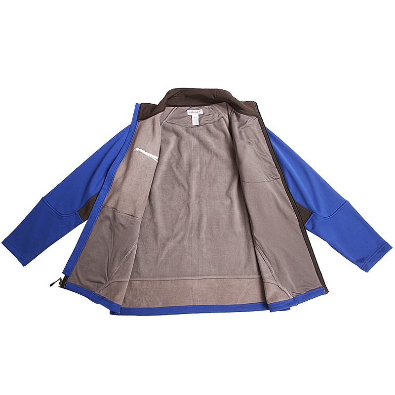 Navy Color Mens Womens 100% Polyester Hooded Softshell Jacket