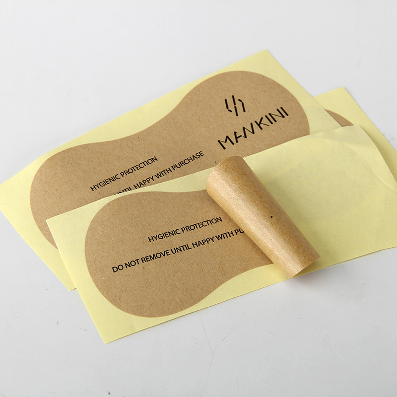 37.5mm Bikini Hygiene Adhesive Shipping Paper Sticker Labels Paper For Swimwear