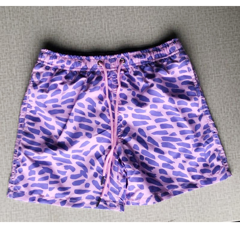 Picture Shows Men's Color Changing Quick Dry Beach Shorts for Surfing and Swimming