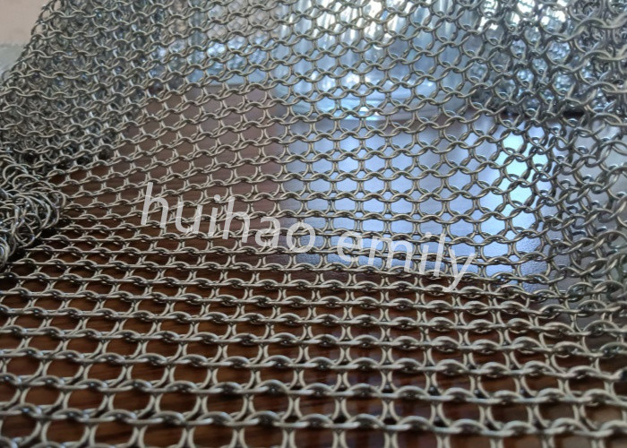 Fire Prevention Metal Ring Mesh Curtain For Restaurant Partition