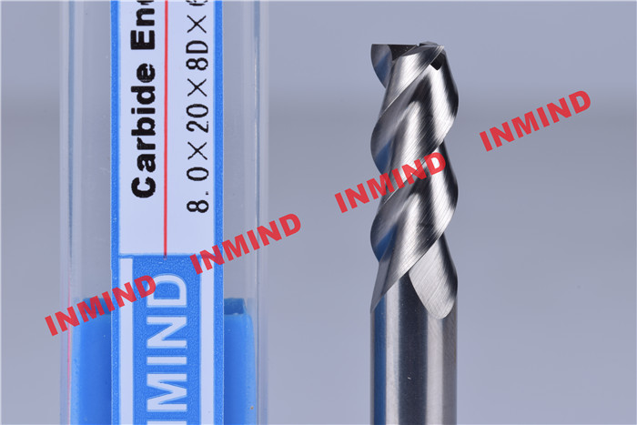 30º Helix Angle End Milling Cutter / Aluminum Cutting End Mills HRC50 Hardness