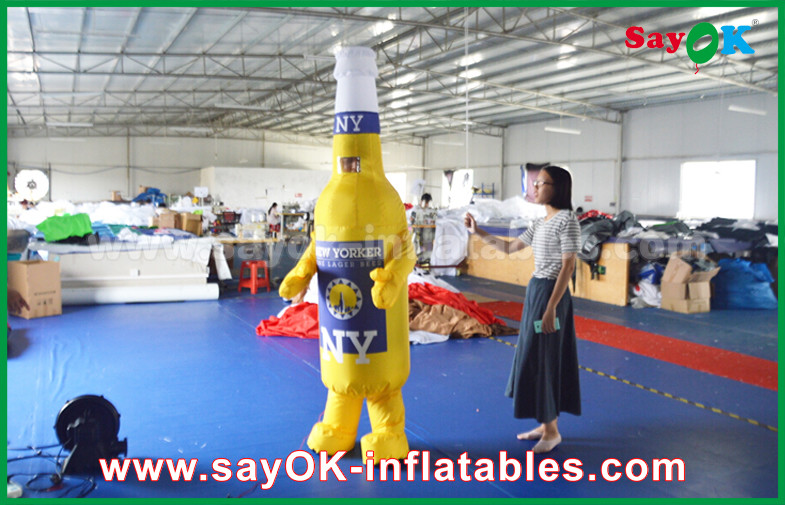 Custom Yellow / Blue Portable Inflatable Cartoon Characters For Commercial Advertising