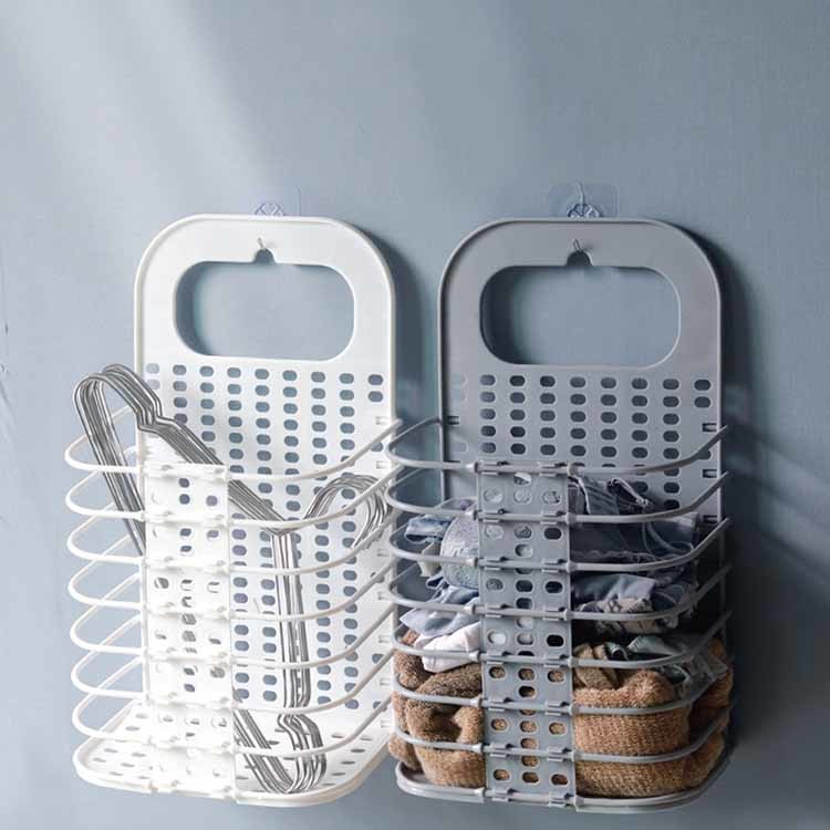 Waterproof Bathroom Collapsible Laundry Hamper Multifunction Wall Mounted Portable