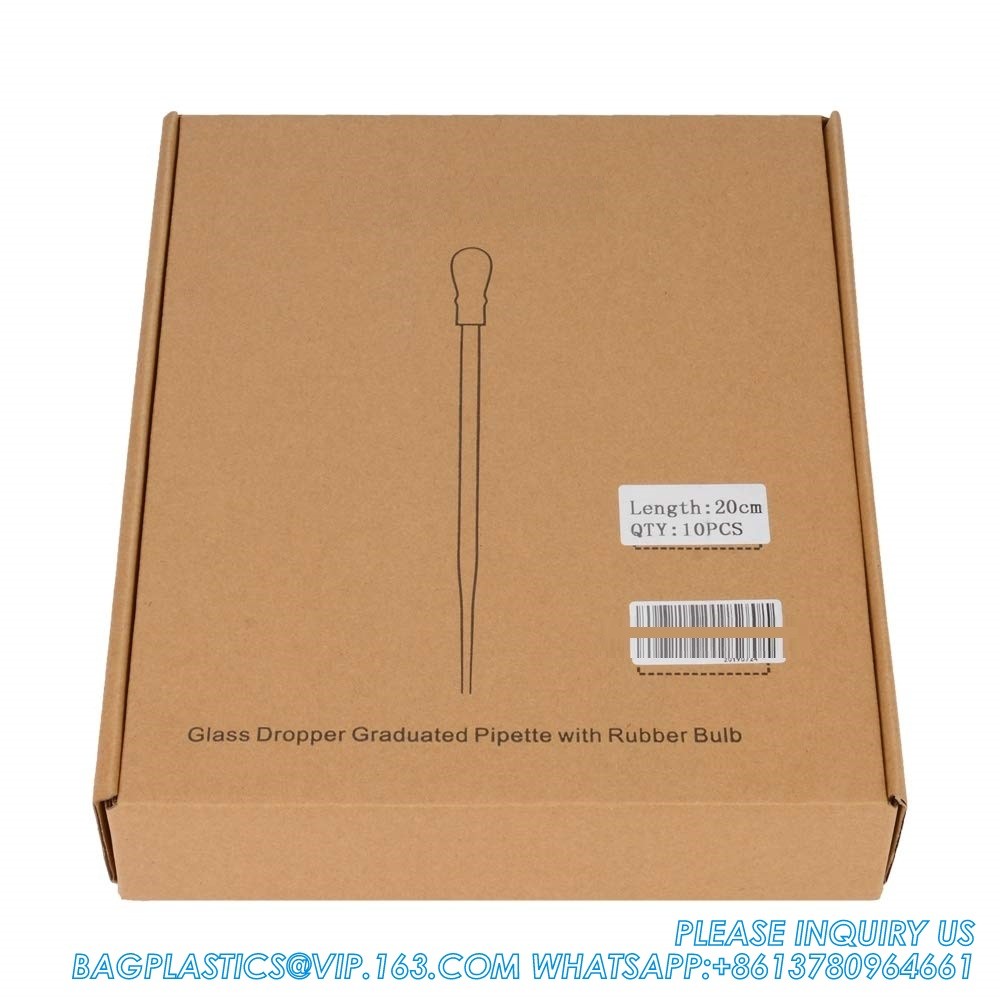 Glass Dropper Pipettes, Thick Borosilicate Glass Dropping Pipettes 3ml Non-Graduated Liquid Transfer Pipettes