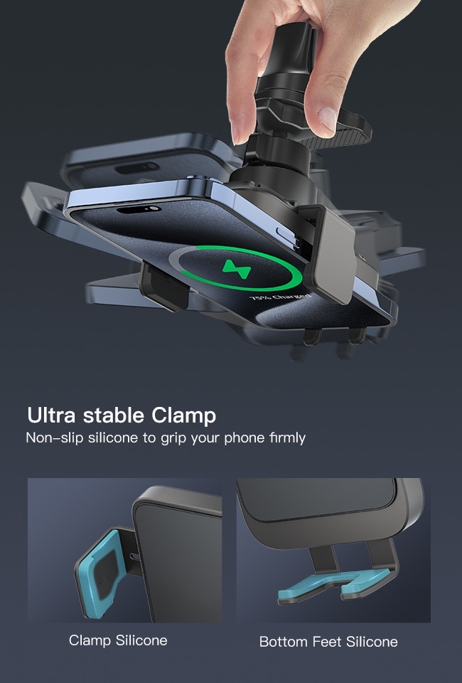 Aluminum Alloy Wireless Magnetic Charger Car Mount For Samsung Z Flip
