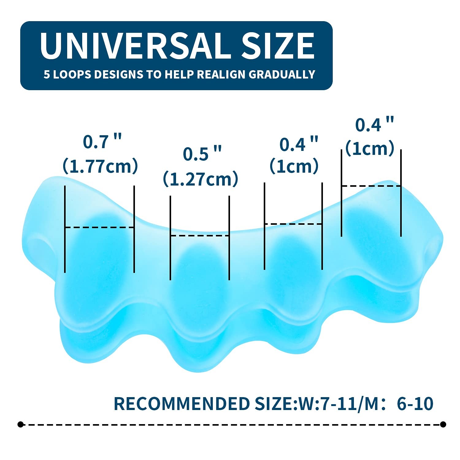 Silicone Toe Spacers For Correct Toe , Silicone Toe Separators For Bunions