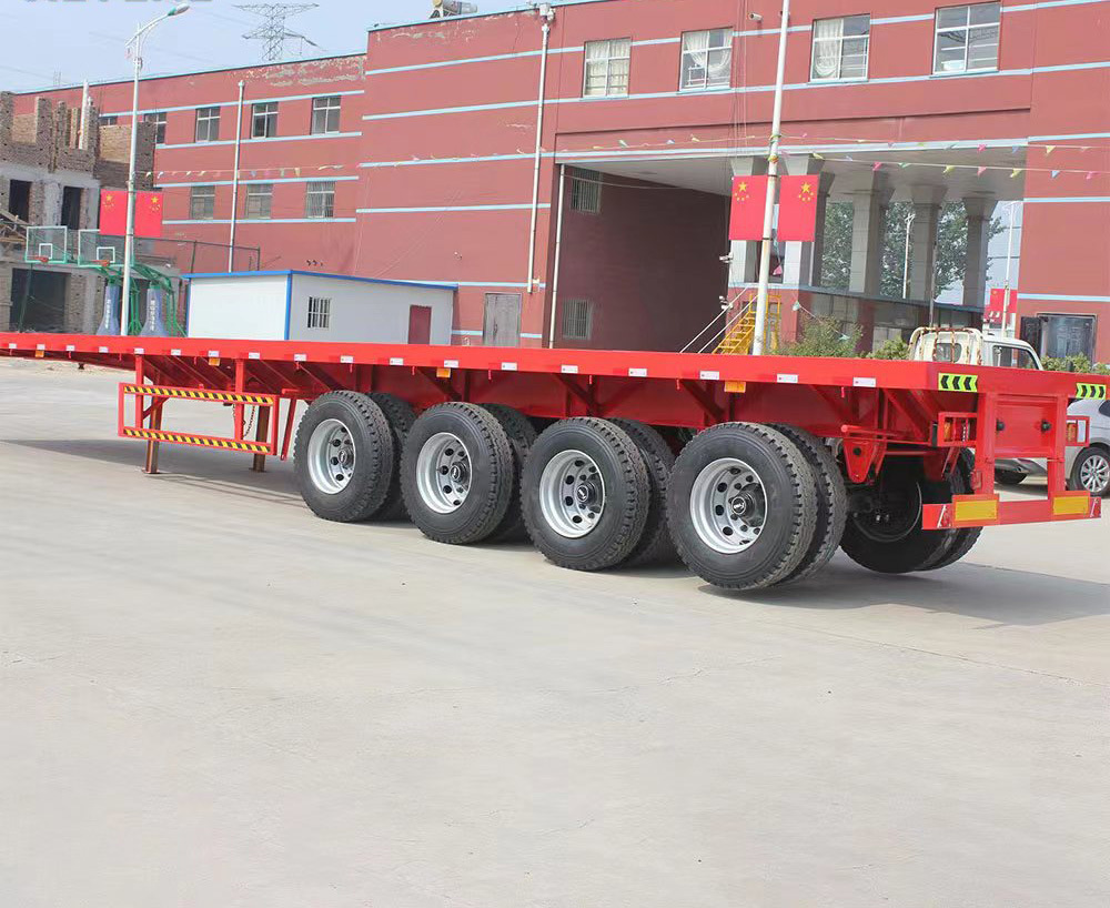 2/3/4 Axle Heavy Duty 40FT Flatbed/Plateform Utility/Cargo/Container Chassis Truck Semi Trailer with Twist Lock