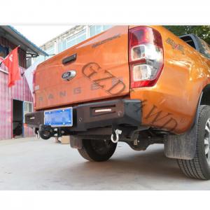 China Powder Coated Heavy Duty Steel Rear Bumper Guard For Ford Ranger t7 2015+ on sale
