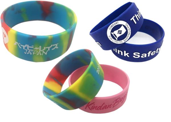 Widen custom Silicone bracelet for boys girls logo Wristband Recessed Rubber