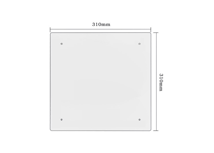 310mm*310mm*3mm 12V 220W 3D Printer Hot Plate With Welding Line