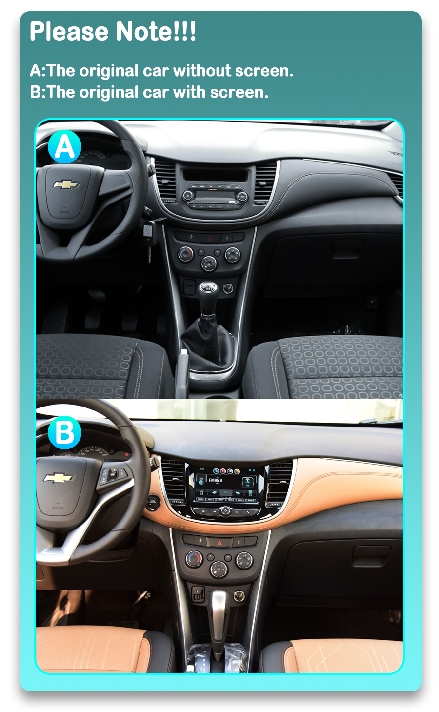 9"/10.1" Screen For Chevrolet Trax 2017-2022 Car Multimedia Stereo Hi-Fi Audio Experience