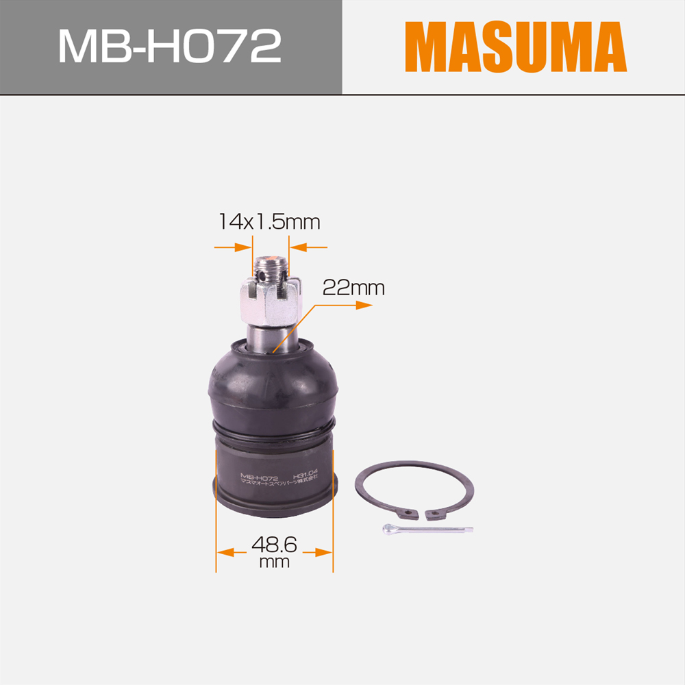 Yes MB-H072 MASUMA Auto Suspension Systems tie rod Ball Joint 51220-TA0-A02 52250T0BALL for HONDA ACCORD CU1