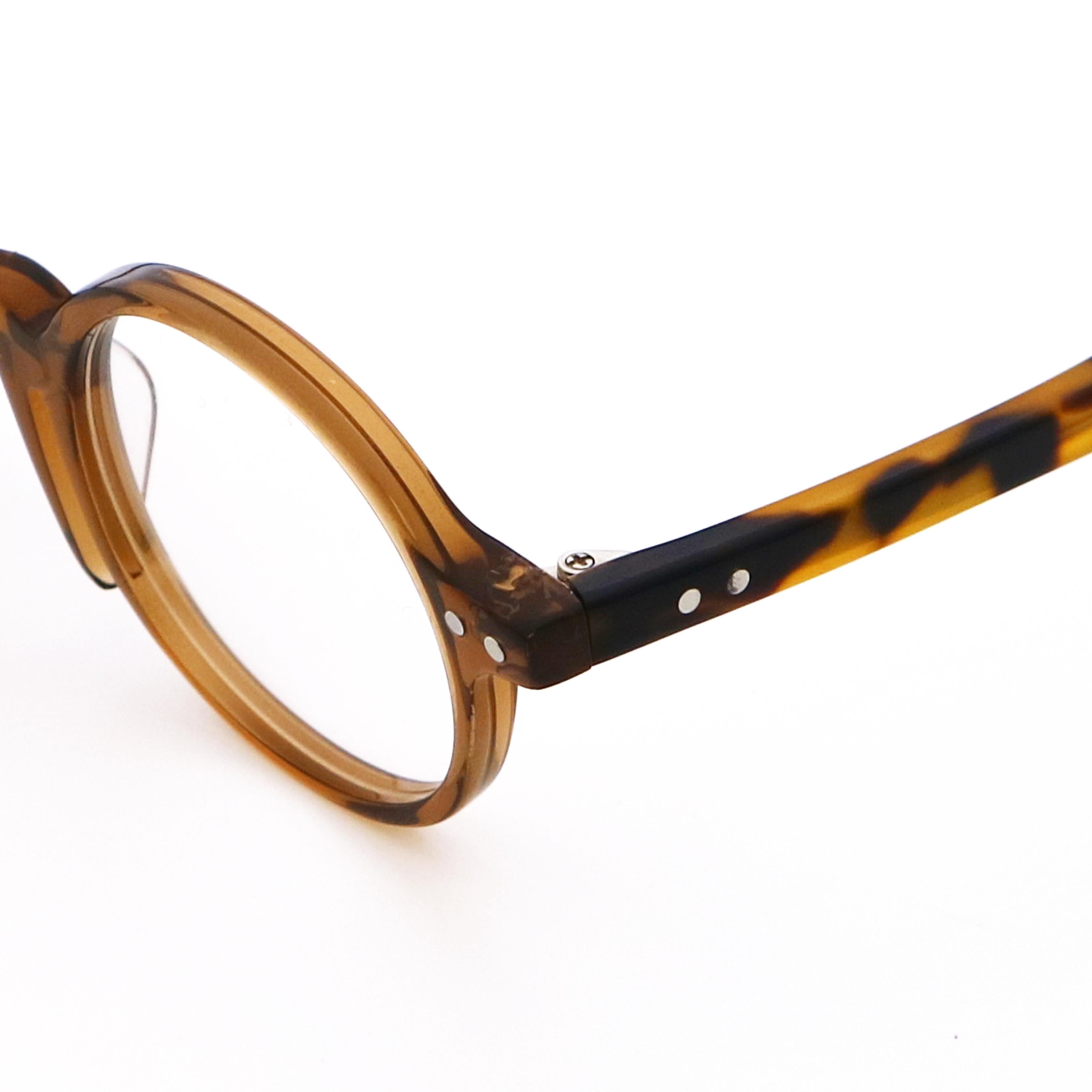 Acetate Round Glasses Eyeglasses Trendy Artisanal Frame Optical Frame MR 98218