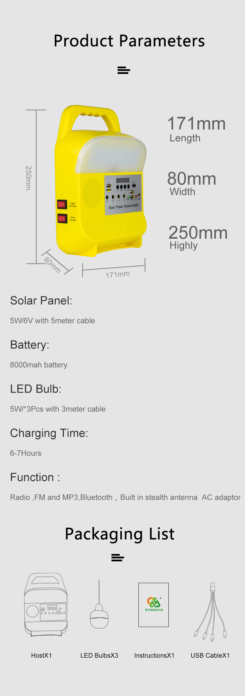 100W Outdoor Solar LED Lights Garden Portable Hanging Emergency Bulbs Lamp
