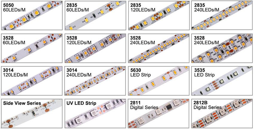 OEM 2835 S Shape LED Strip , White LED Rope Lights 60leds/M For Advertising Signs