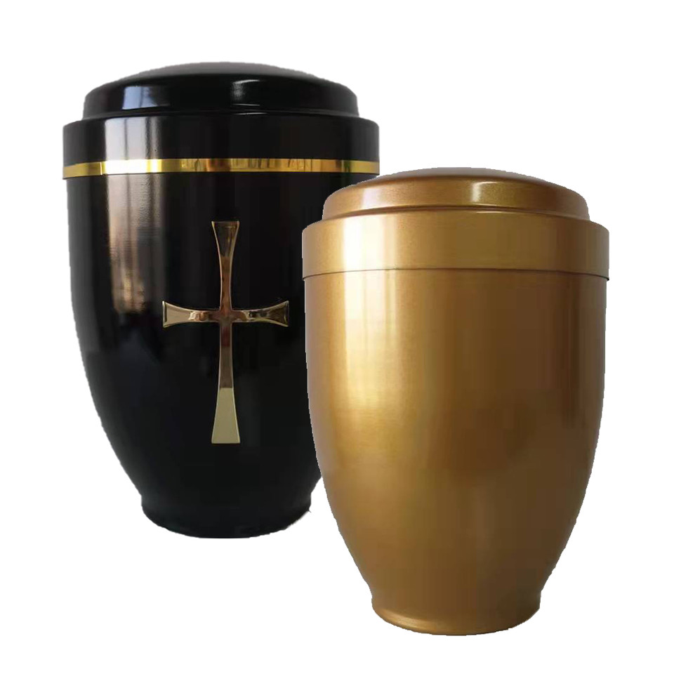 Funeral Supplies Factory Price Cremation Human Pet Cinerary Casket Metal Funeral Urn