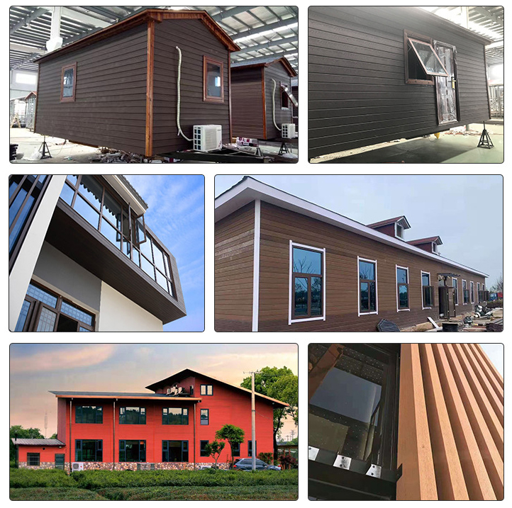 Modern Design Fireproof WPC Wall Panel Siding for Wood House Water-proof and Durable