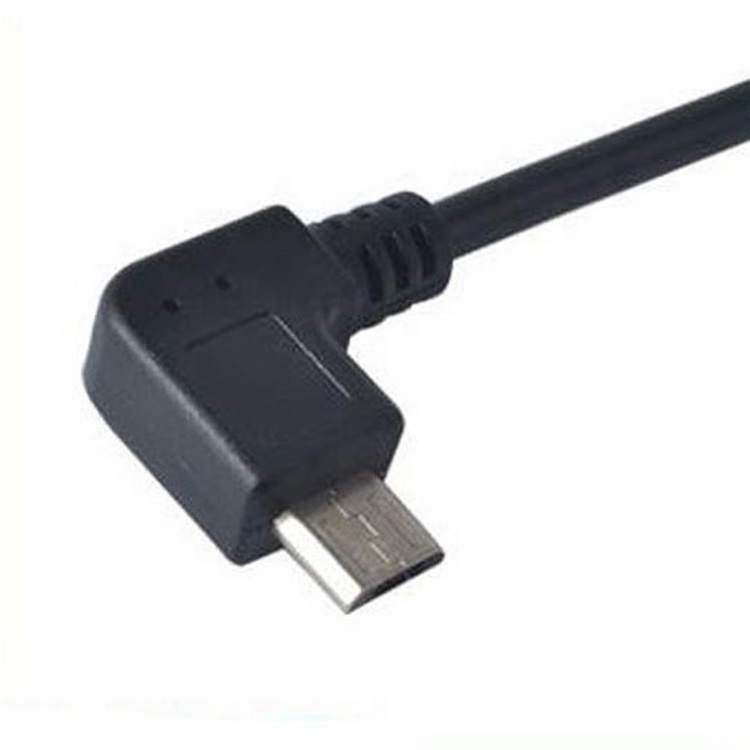 90 Degree Angle Micro B to USB Type A Female OTG Adapter Cable