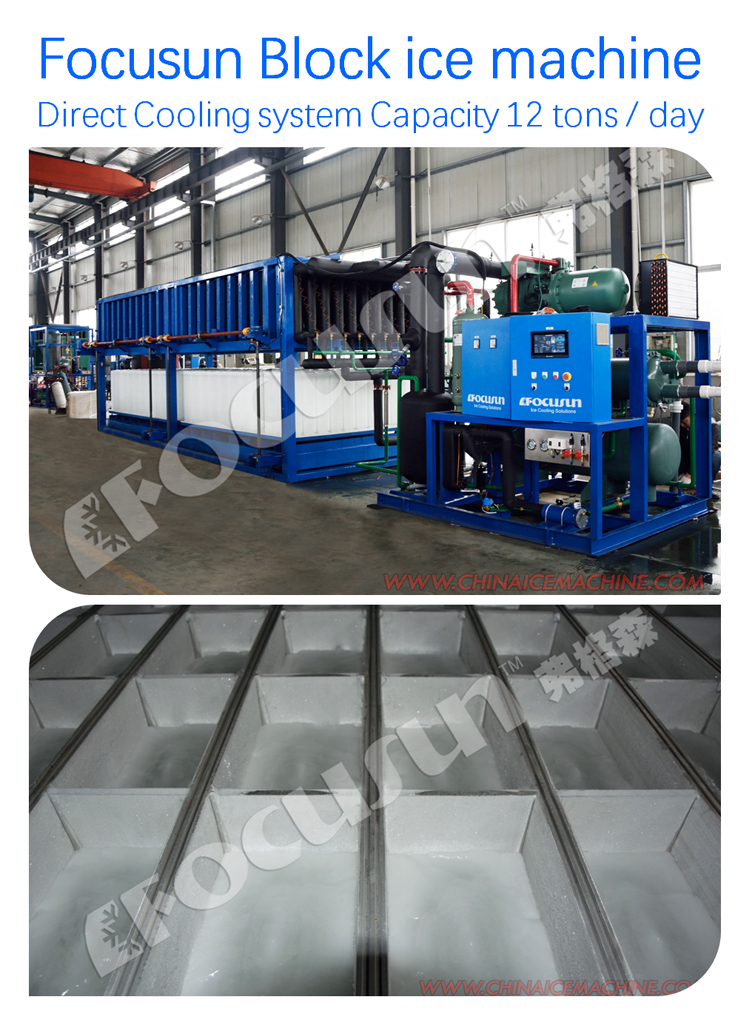 12 Tons Per Day Industrial Block Ice Making Machine for Large Scale Ice Production
