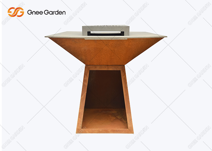 Factory Customize Corten Steel Bbq Fire Pit Grill  Corten Steel Iron Fire Pit Bbq Brazier