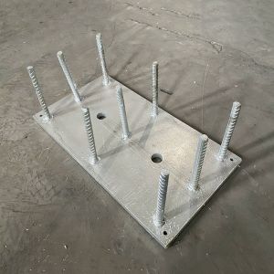 Rectangular Structural Steel Embedded Plates In Concrete / Embedded Foundation