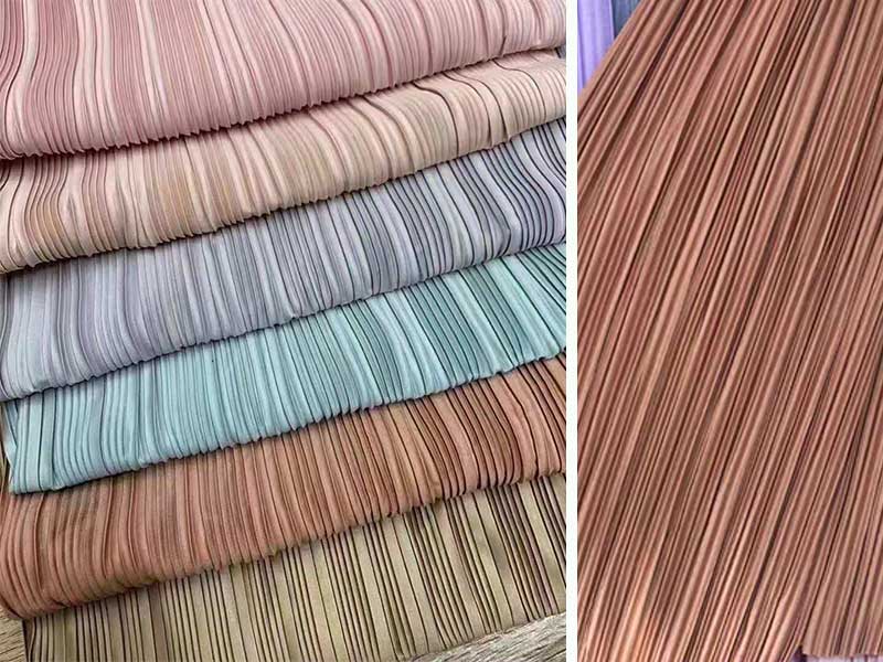 Miyake Satin Striped Crepe Woven Fabric 55 Inch