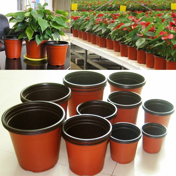 New style Black flower plant pot Plastic pots large plastic garden pots for plants