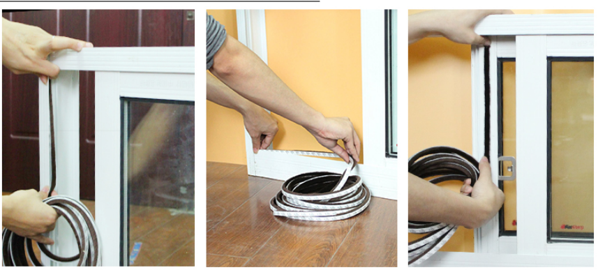 ABM Various Types Aluminum Sliding Window Weather Strip Wool Pile Seal Strip for Glass Door