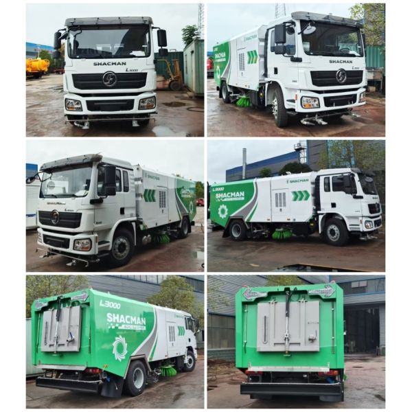4X2 Multi Function Road Sweeper Truck 9CBM Street Washing Cleaning Truck For Airport