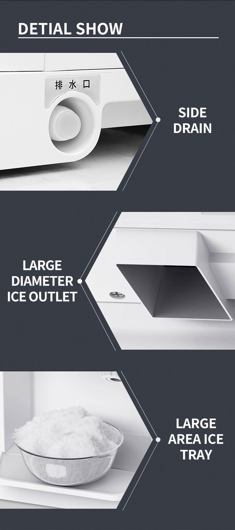 320rpm Commercial Block Ice Shaver Fully Automatic 680kgs/H Shaved Ice Maker Machine
