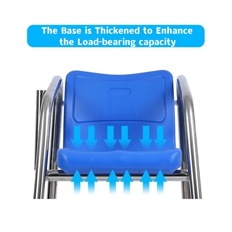 Rts Water Park 304 Stainless Steel Lifeguard Chair Sliver+Blue Other Water Play Equipment