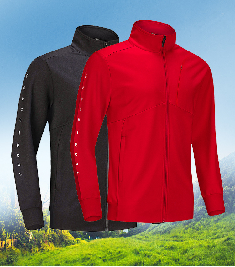 Wholesale custom outdoor jacket stand collar leisure men and women sports hoodies