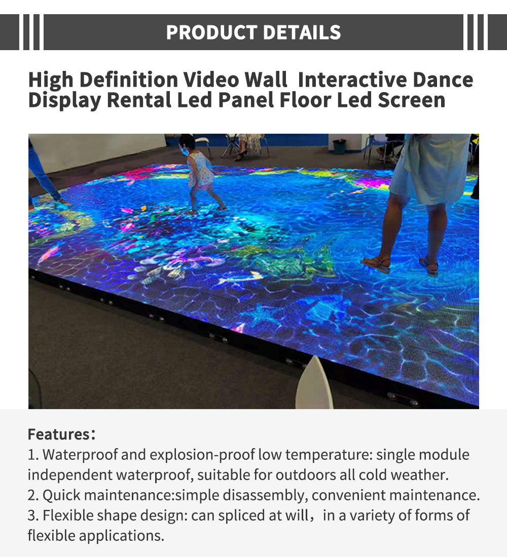 Waterproof LED 3D Dance Floor P3.91 P4.81 Dance Floor Underground LED Screen